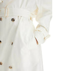 Burberry White Silk Coat
