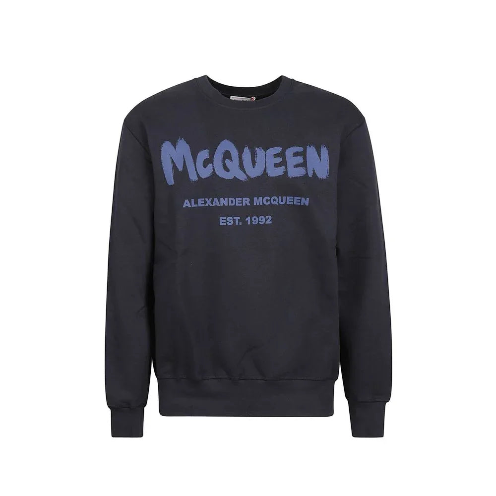 Alexander McQueen Blue Cotton Sweatshirt - Zeiniez