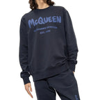 Alexander McQueen Blue Cotton Sweatshirt - Zeiniez