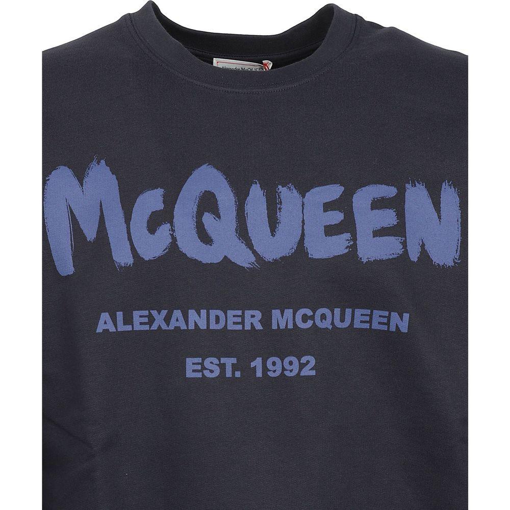 Alexander McQueen Blue Cotton Sweatshirt - Zeiniez