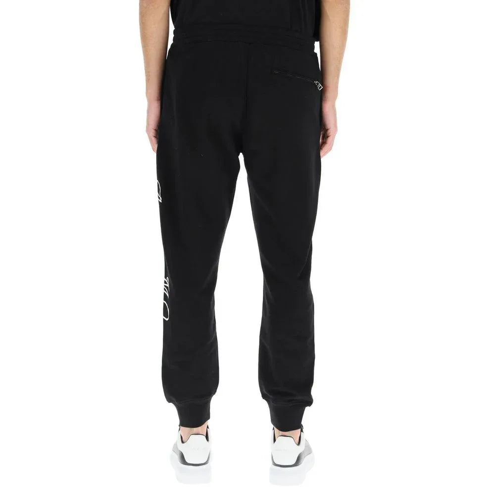 Alexander McQueen Black Cotton Athletic Pants - Zeiniez