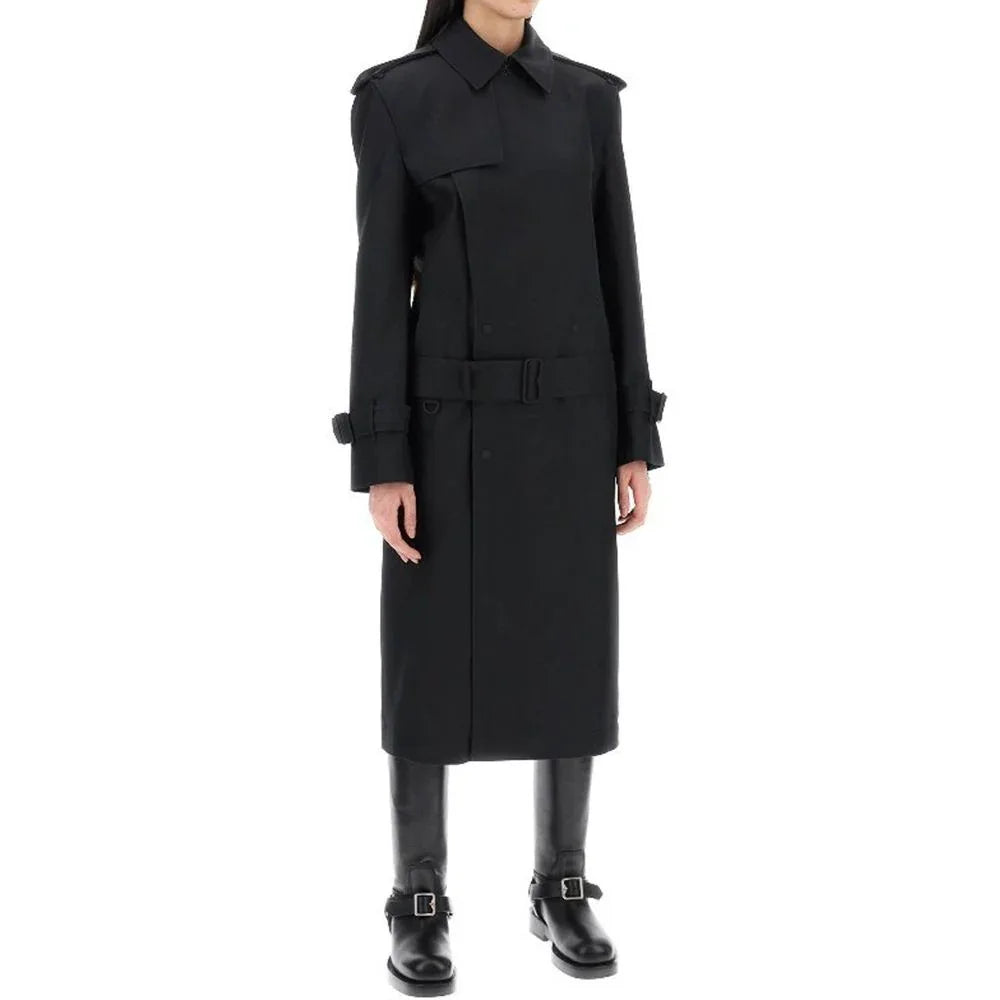 Burberry Black Polyester Coat - Zeiniez