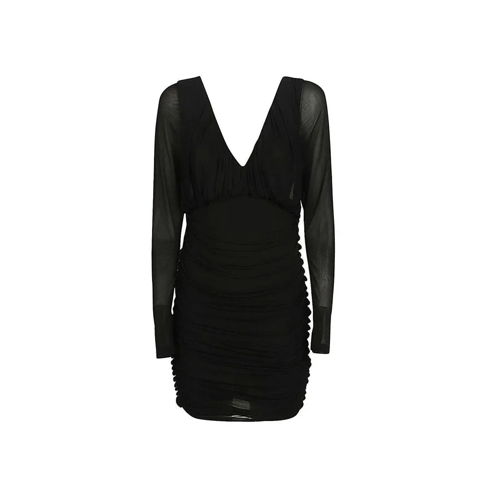 Saint Laurent Black Viscose Cocktail Dress - Zeiniez