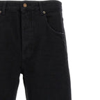 Saint Laurent Black Cotton Relaxed Fit Jeans - Zeiniez