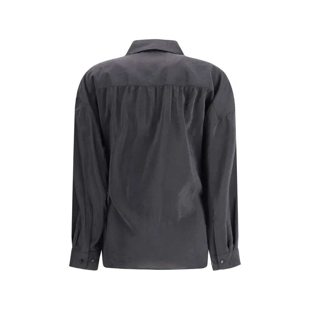 Lemaire Black Silk Dress Shirt - Zeiniez