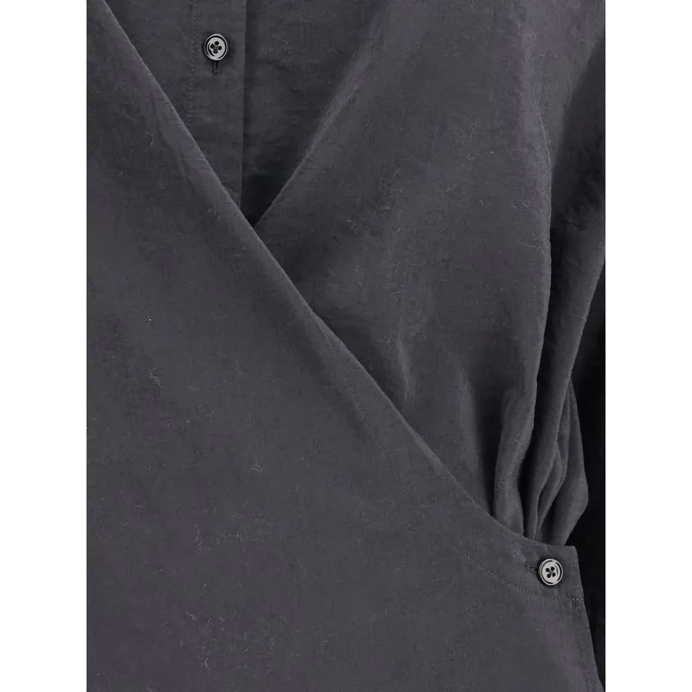 Lemaire Black Silk Dress Shirt - Zeiniez