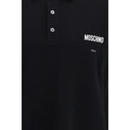 Moschino Black Cotton Polo Shirt - Zeiniez
