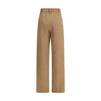 Brunello Cucinelli Brown Cotton Casual Pants