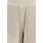 Brunello Cucinelli Beige Cotton Casual Pants - Zeiniez