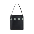 Marni Black Calf Leather Bos Taurus Shoulder Bag - Zeiniez