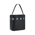Marni Black Calf Leather Bos Taurus Shoulder Bag - Zeiniez