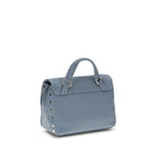 Zanellato Blue Calf Leather Bos Taurus Handbag