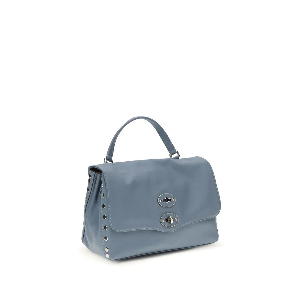 Zanellato Blue Calf Leather Bos Taurus Shoulder Bag - Zeiniez