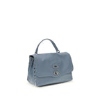 Zanellato Blue Calf Leather Bos Taurus Shoulder Bag - Zeiniez