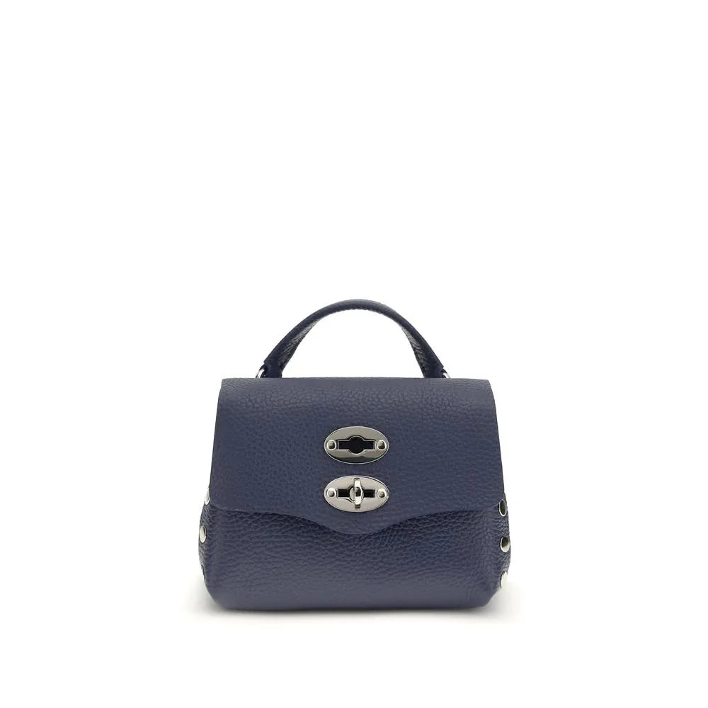 Zanellato Blue Calf Leather Bos Taurus Shoulder Bag - Zeiniez