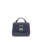 Zanellato Blue Calf Leather Bos Taurus Shoulder Bag - Zeiniez