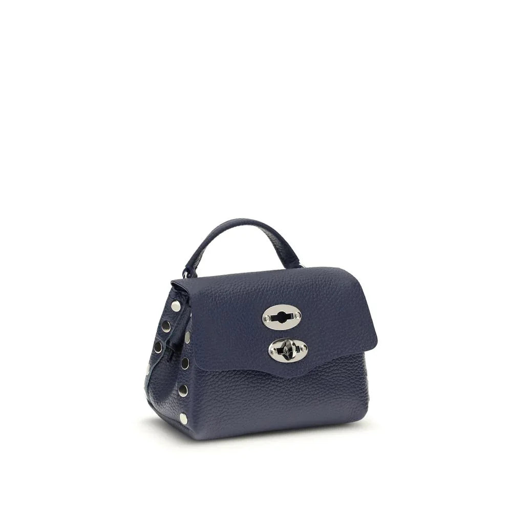 Zanellato Blue Calf Leather Bos Taurus Shoulder Bag - Zeiniez