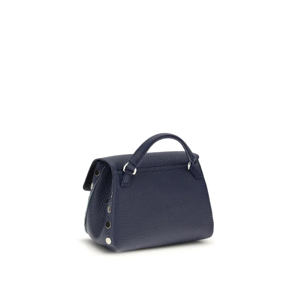 Zanellato Blue Calf Leather Bos Taurus Shoulder Bag - Zeiniez