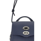 Zanellato Blue Calf Leather Bos Taurus Shoulder Bag - Zeiniez