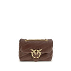 PINKO Brown Calf Leather Bos Taurus Shoulder Bag - Zeiniez