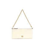 PINKO White Calf Leather Bos Taurus Shoulder Bag - Zeiniez