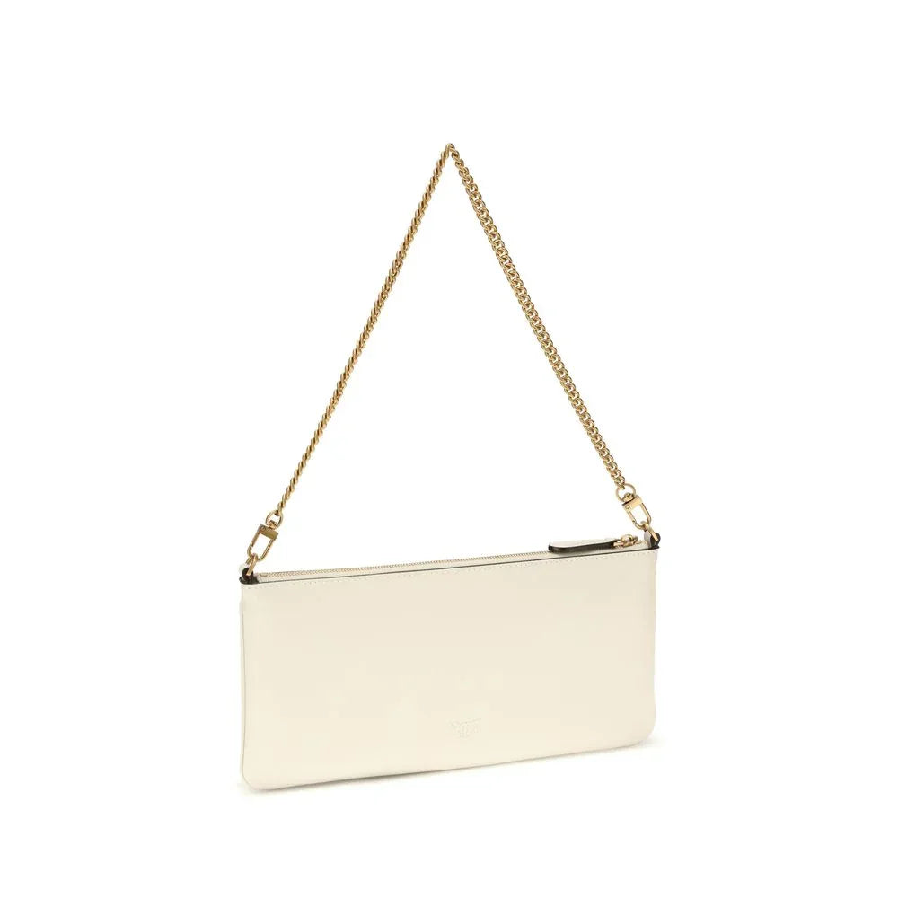 PINKO White Calf Leather Bos Taurus Shoulder Bag - Zeiniez