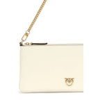 PINKO White Calf Leather Bos Taurus Shoulder Bag - Zeiniez