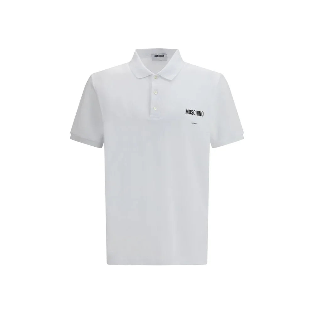 Moschino White Cotton Polo Shirt - Zeiniez