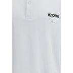 Moschino White Cotton Polo Shirt - Zeiniez