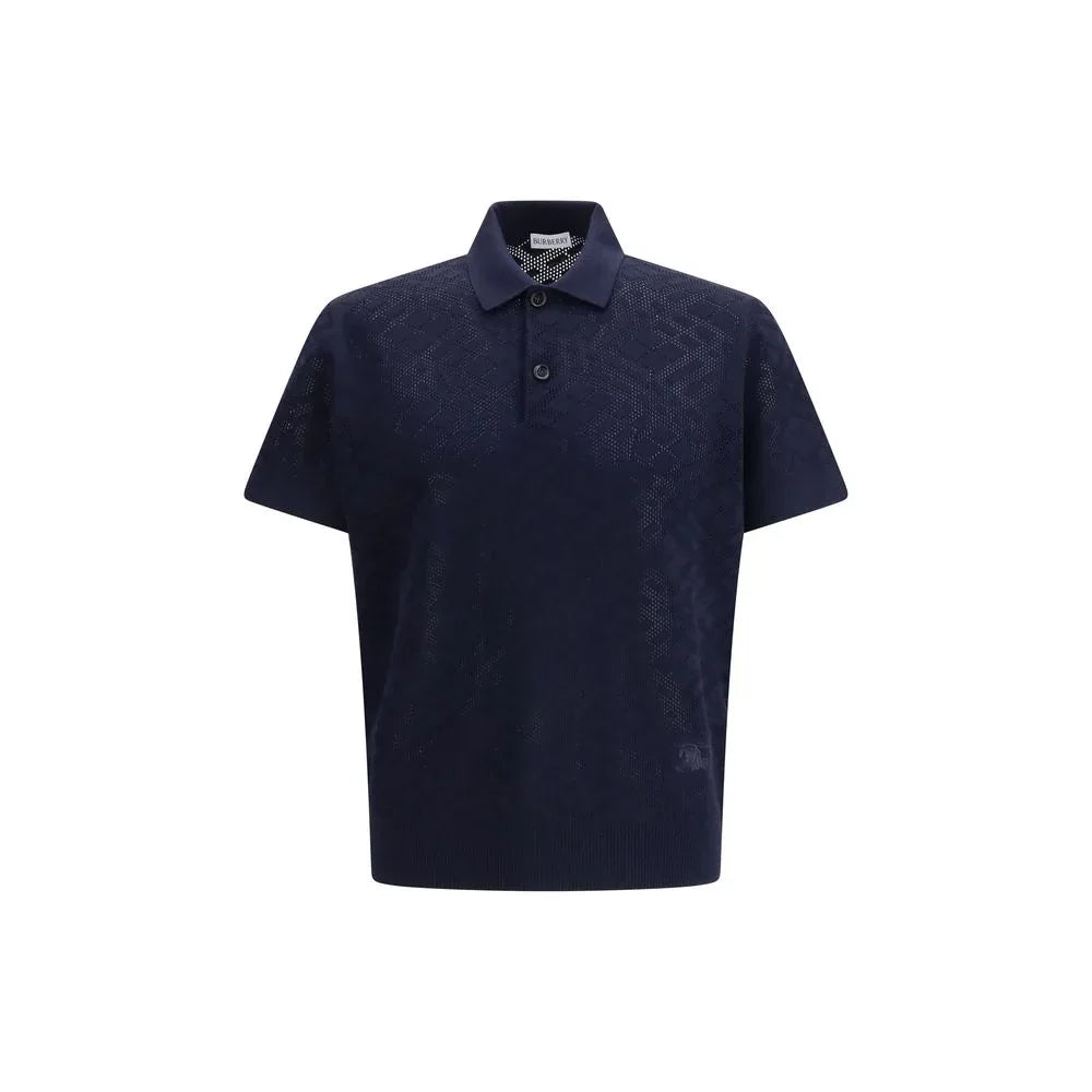 Burberry Blue Wool Polo Shirt - Zeiniez