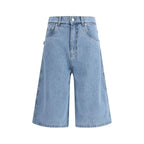 Coperni Blue Cotton Bermuda Shorts - Zeiniez