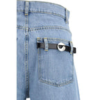 Coperni Blue Cotton Bermuda Shorts - Zeiniez