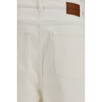 P.A.R.O.S.H. White Cotton Bermuda Shorts