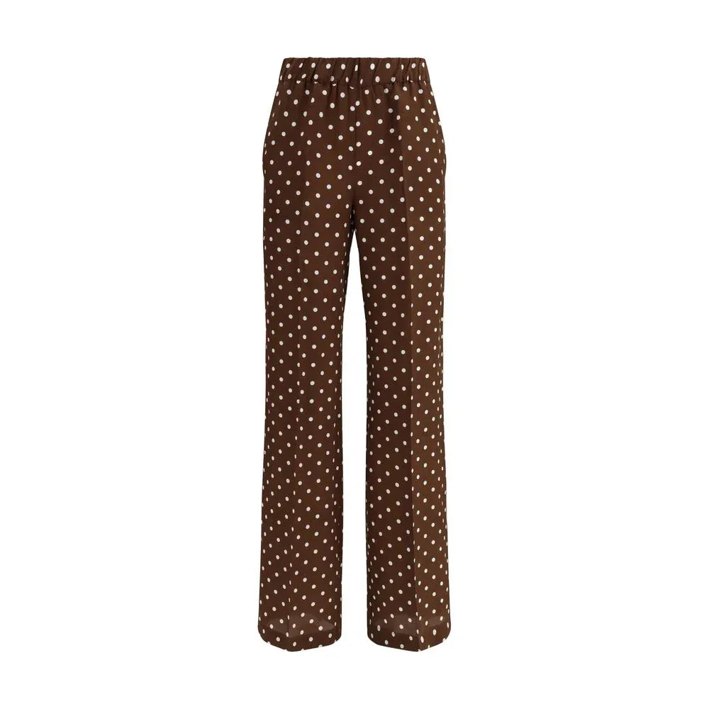 P.A.R.O.S.H. Brown Silk Casual Pants - Zeiniez
