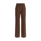 P.A.R.O.S.H. Brown Silk Casual Pants - Zeiniez