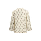 P.A.R.O.S.H. Cream Silk Pattern Shirt