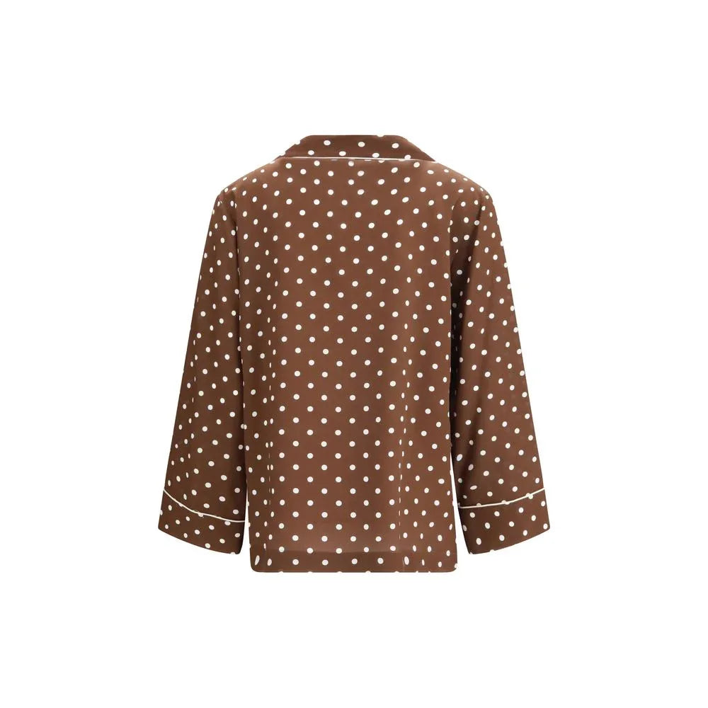 P.A.R.O.S.H. Brown Silk Pattern Shirt - Zeiniez