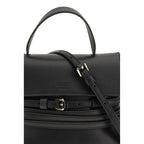 Moschino Black Calf Leather Bos Taurus Handbag