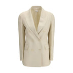 P.A.R.O.S.H. Beige Cotton Blazer - Zeiniez