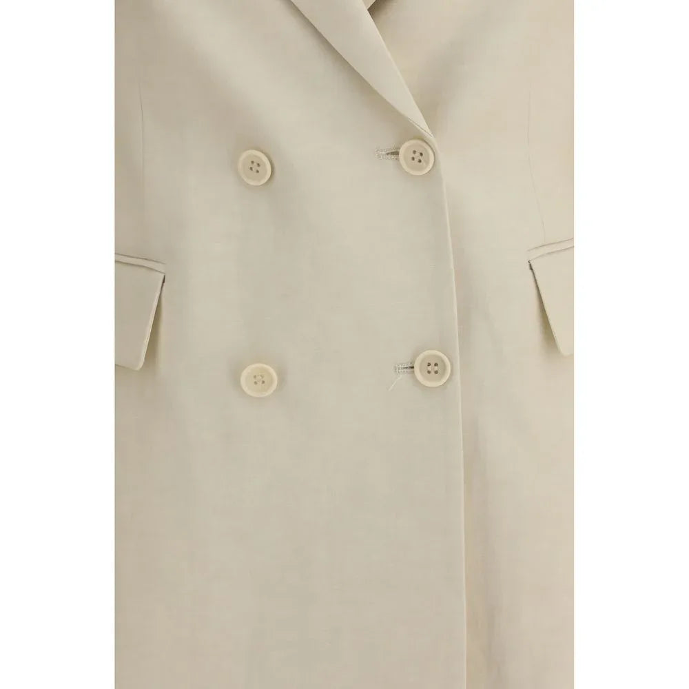 P.A.R.O.S.H. Beige Cotton Blazer - Zeiniez