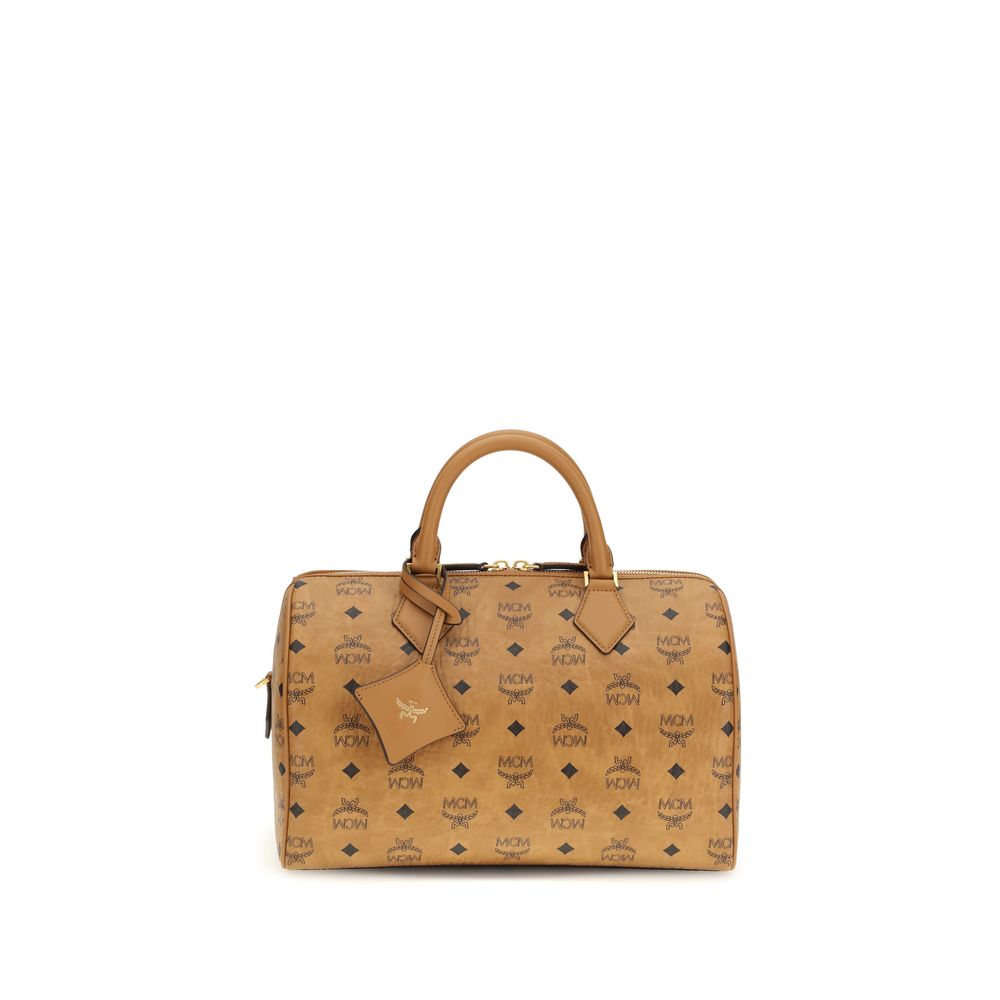 MCM Brown Fabric Handbag