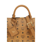 MCM Brown Fabric Handbag