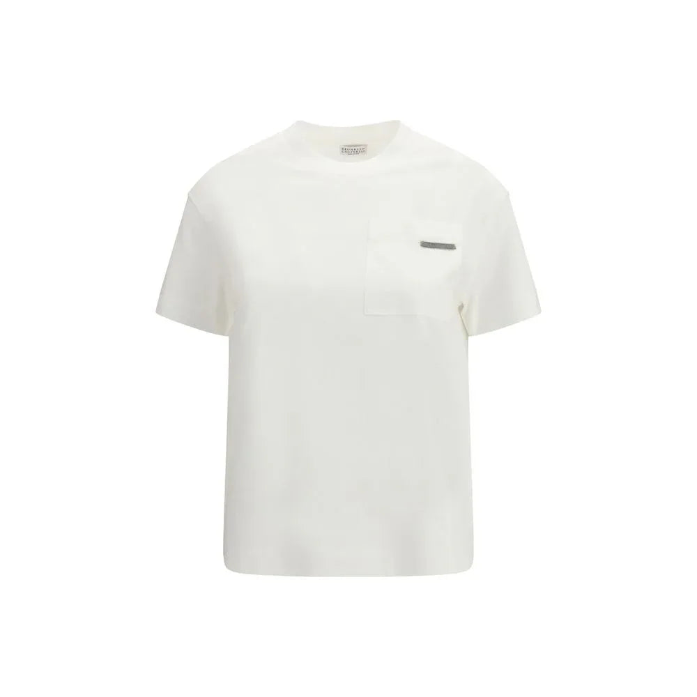 Brunello Cucinelli White Cotton T-Shirt - Zeiniez