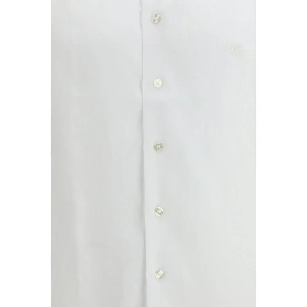Etro White Linen Dress Shirt - Zeiniez