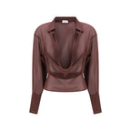 The Andamane Purple Silk Blouse