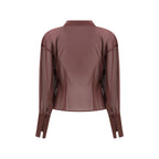 The Andamane Purple Silk Blouse