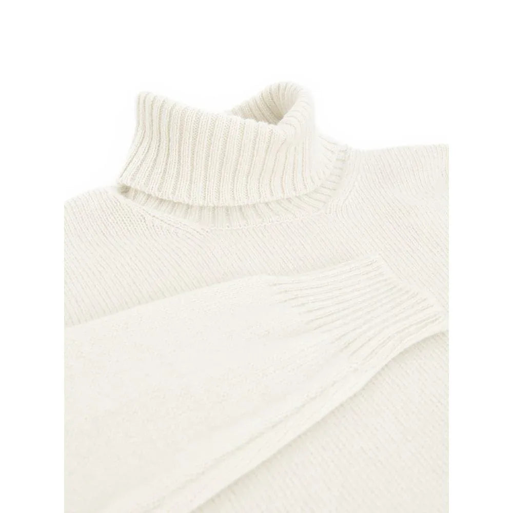Gran Sasso White Wool Turtleneck - Zeiniez