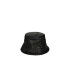 Bottega Veneta Black Lamb Leather Bucket Hat