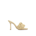 Bottega Veneta Beige Raffia Mules - Zeiniez