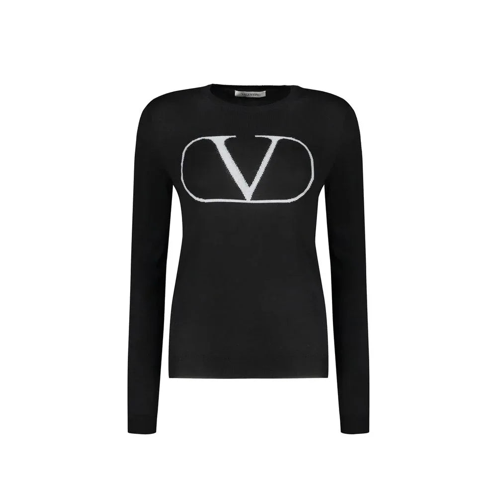 Valentino Black Virgin Wool Sweatshirt - Zeiniez